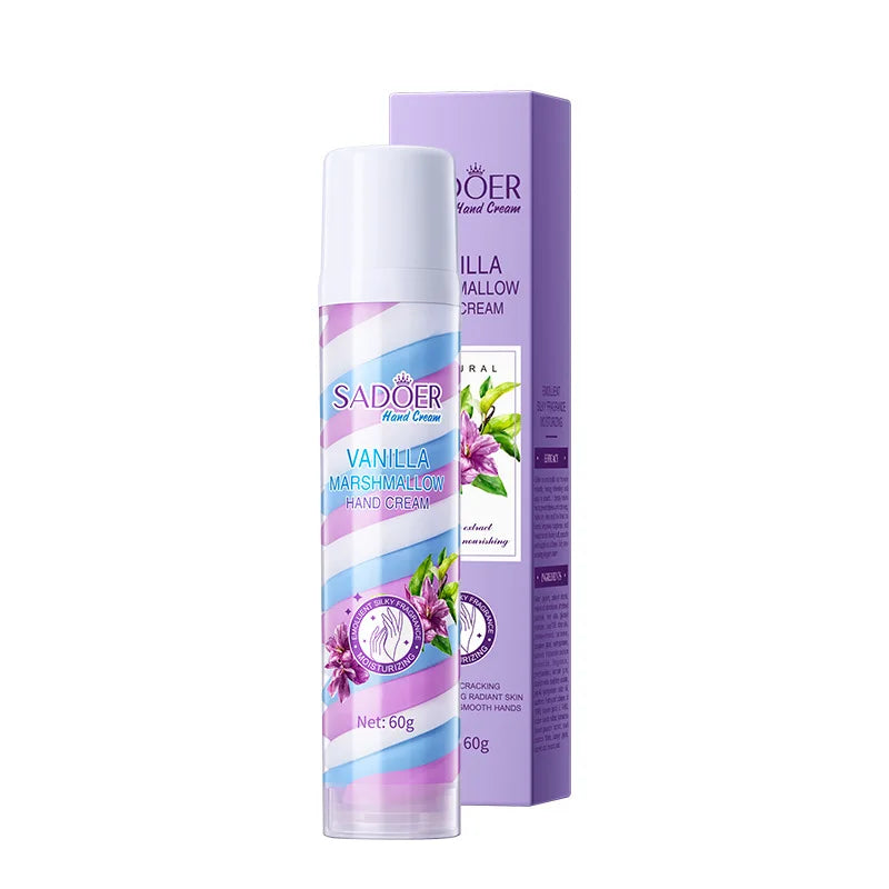 Vanilla Strawberry Marshmallow Hand Cream, 60g Long-lasting Moisturizing with Multiple Fragrances, Nourishes Dry Skin