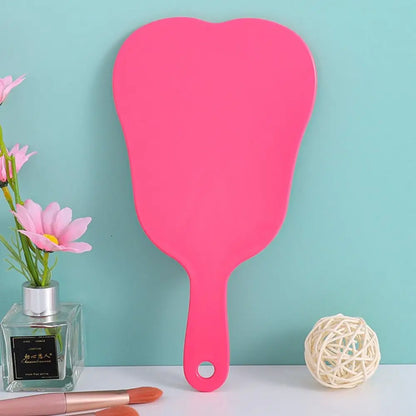 Universal Tooth Shaped Handheld Mirror PVC High Definition Makeup Mirror Dental Mirrors Gift