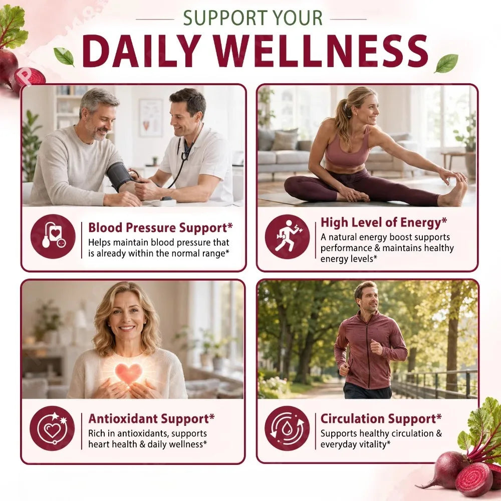 Lenm Beet Root Softgels Natural Antioxidant Supplement for Blood Circulation Vitality & Endurance Support with MCT Oil 120 Count