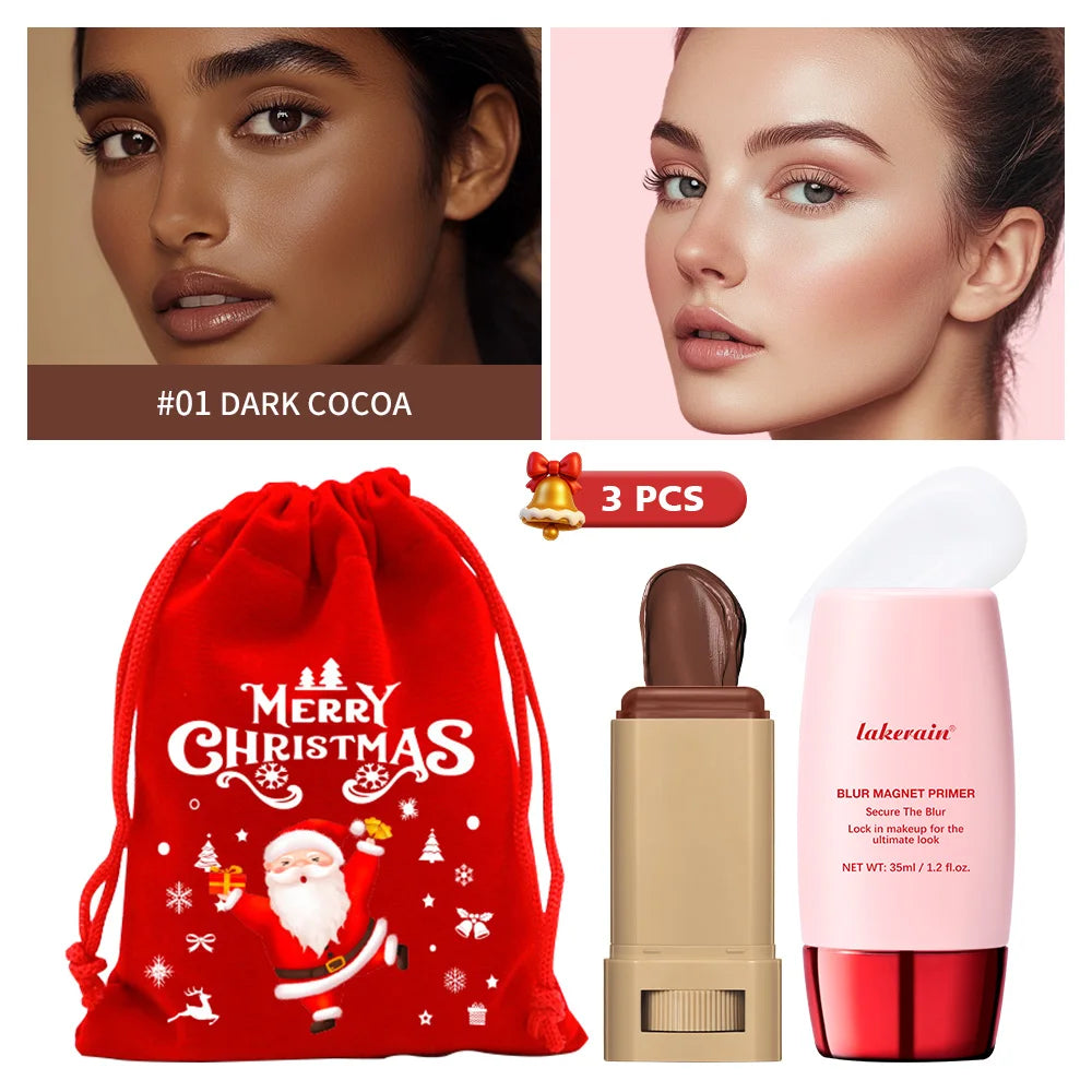 Blur Magnet Primer & Eraser Foundation Stick Long Lasting Pore Minimizing Smooth Face Makeup Oil Control Matte Christmas Gift