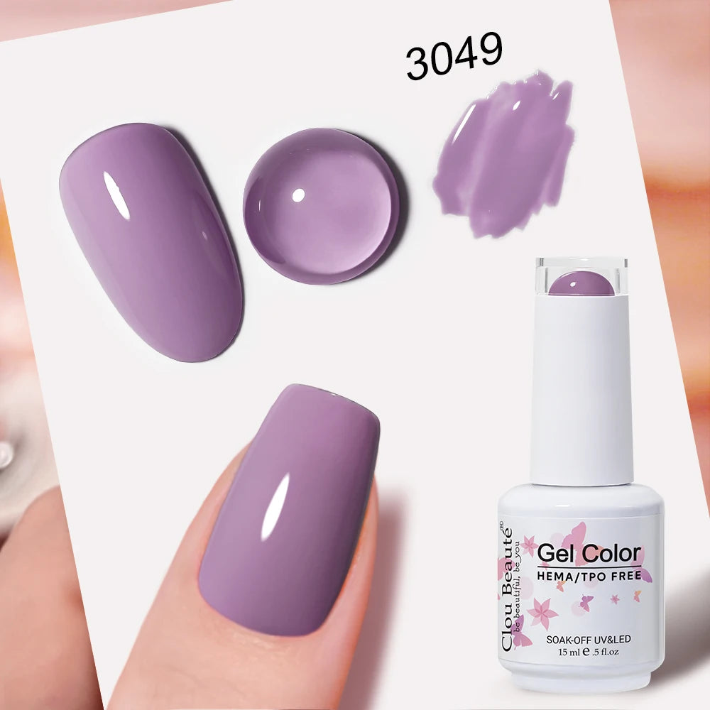 Clou Beaute 15ml Nail Gel Polish Vernis Semi Permanent UV Soak off Varnish Tpo Free Nail Polish Nail Art Gel Lacquer