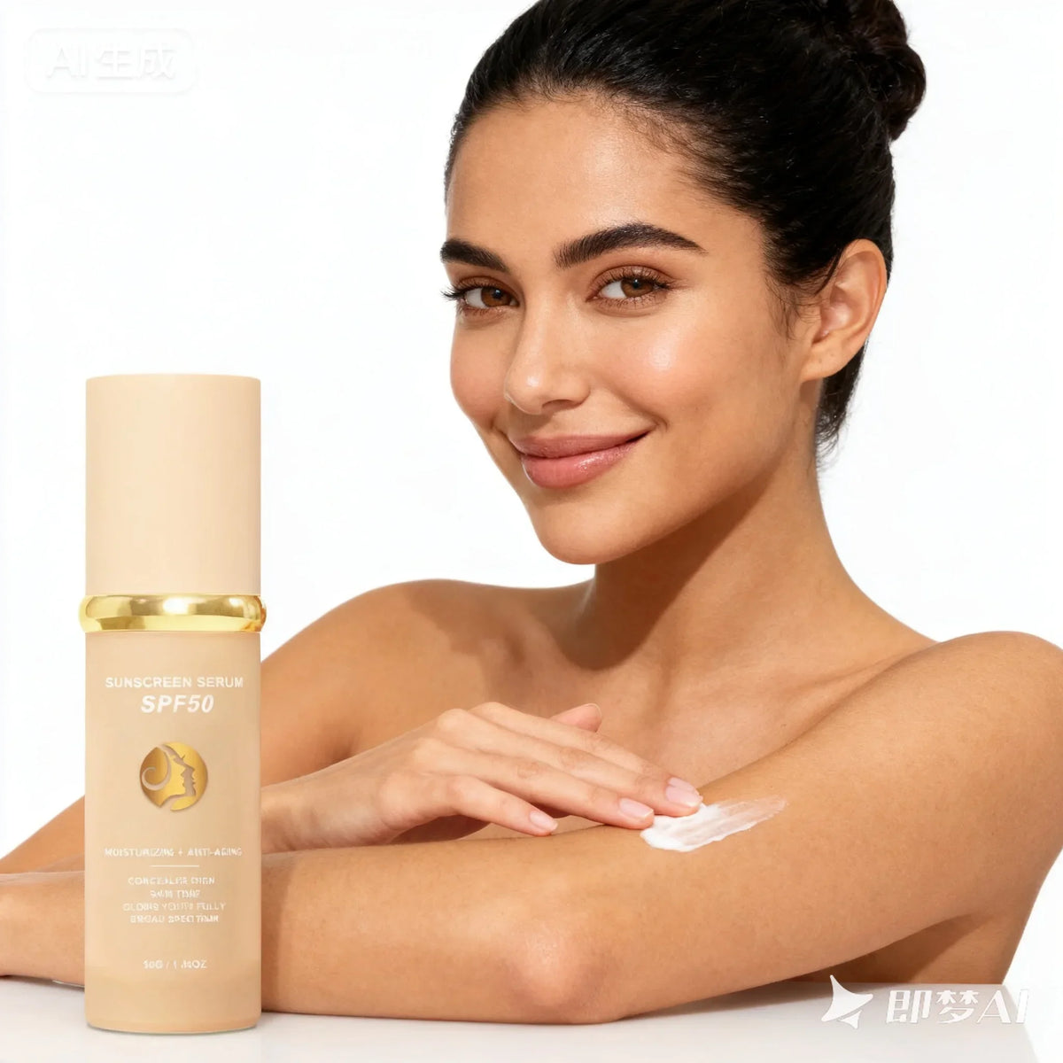 4 in 1 Liquid Foundation Sunscreen SPF 50+ Long Lasting Waterproof Concealer Hydrating Natural Face Makeup