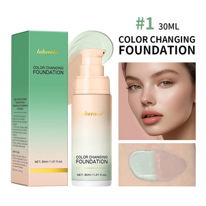 Color Changing Foundation 4 In 1 Moisturizer Longwearing Waterproof Concealer Even Skin Toning Sunscreen Spf 30 Whitening Makeup