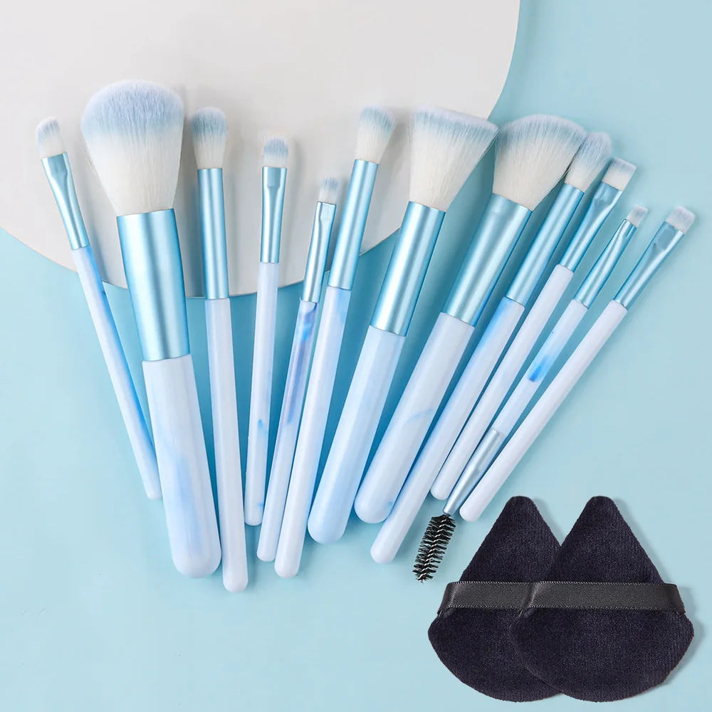 NEW 12PCS Makeup Brushes Set Soft Fluffy Eyeshadow Foundation Blush Powder Blending Christmas Gift Female Cosmetics Beauty Tools
