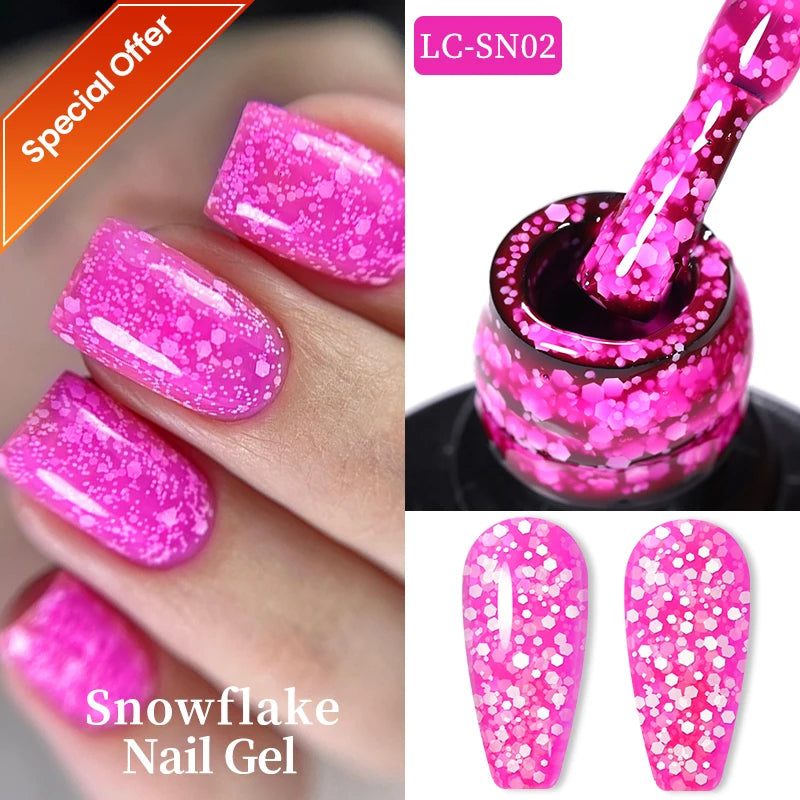 LILYCUTE 7ML Champagne Gold Reflective Glitter Gel Nail Polish Superflash Colorful Sparkling Effect For Manicure Nail Art UV Gel