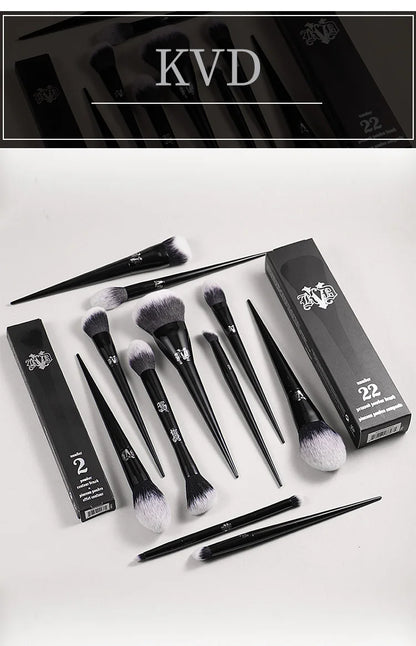 Kat Von D  Makeup Brush Set & Kit Foundation Blush Highlight Concealer Powder Sculpting Eyeshadow Brush KVD Brand Makeup Brush