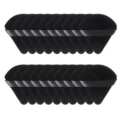 2/5/10/20Pcs Triangle Velvet Powder Puff Mini Face Makeup Sponge Washable Lightweight Cosmetics