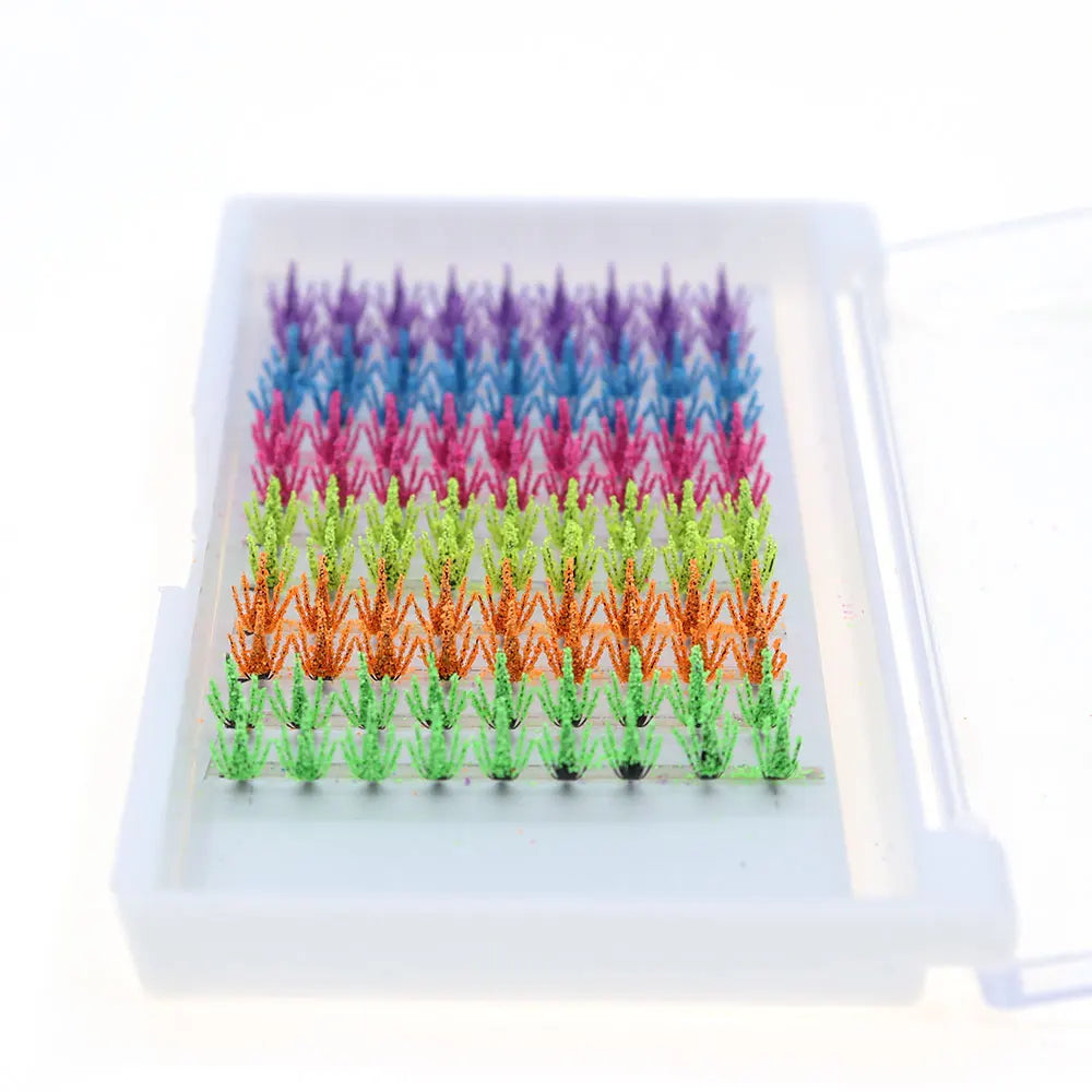 120-Piece Fluorescent/COLORFUL Shiny Dust Eyelashes Lightweight for Halloween Christmas Masquerade Parties Festive Shows