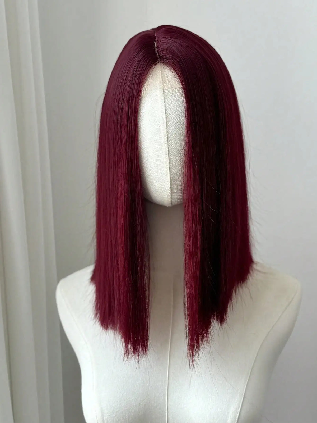 Ashely Bob Red Lace Front Wigs for Women Short WINE RED Bob Wig Middle Part Synthetic Hair Wigs Heat Resistant Cosplay Hair Wigs