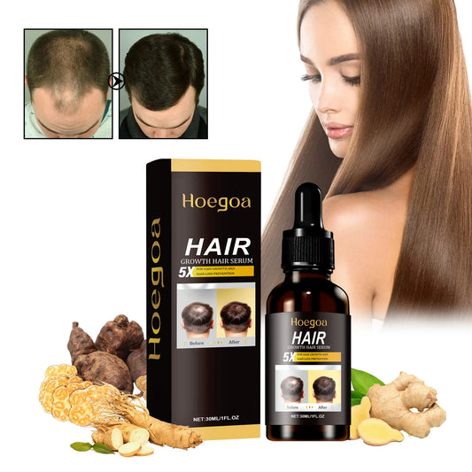 Hair Care Serum Oil Ginger Hair Regrowth Anti-Hair Loss Repairing Nourish Damaged Hair Roots Dense Essence Hair Conditioner