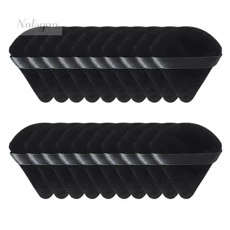 2/5/10/20Pcs Triangle Velvet Powder Puff Mini Face Makeup Sponge Washable Lightweight Cosmetics