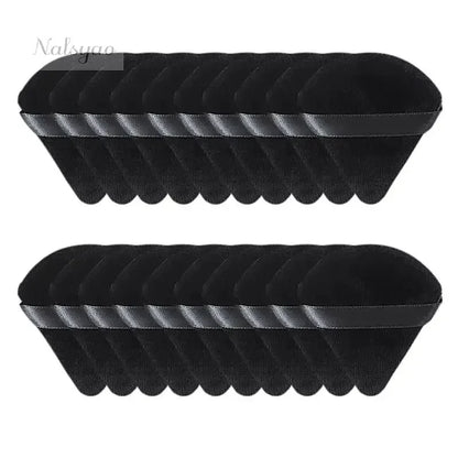 2/5/10/20Pcs Triangle Velvet Powder Puff Mini Face Makeup Sponge Washable Lightweight Cosmetics