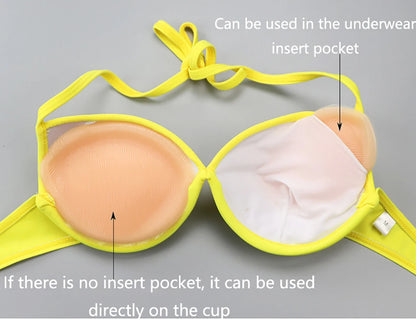 Silicone Bra Inserts Invisible Clear Lift Up Gel Breast Pads Cup Enhancer Push-Up Breast Pasties For Bras Bikinis Swimsuits