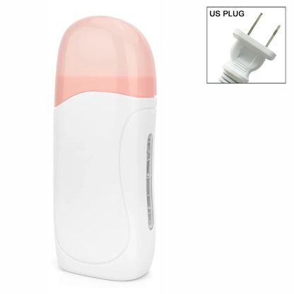 Women Home Hair Removal Kit Roll on Wax Warmer Honey Roller Wax Cartridge 100Pcs Depilatory Wax Strips Body Leg Arm Waxing Set