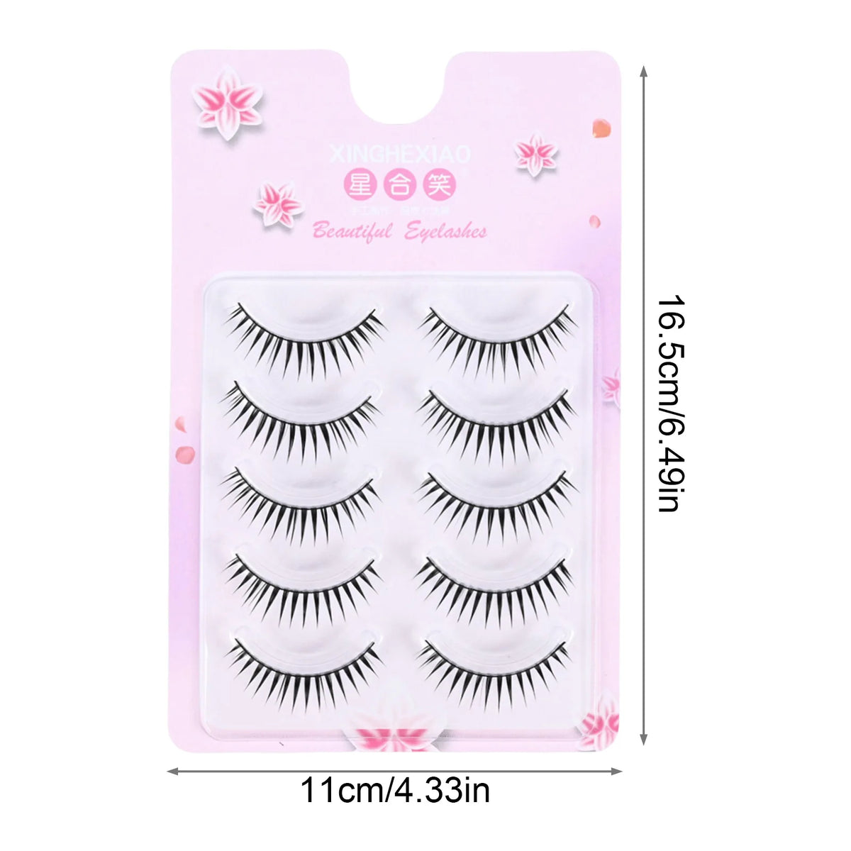 Fluffy cluster False Eyelashes full strips Natural Look Dramatic Wing Manga Lashes Lightweight One-Piece for Women