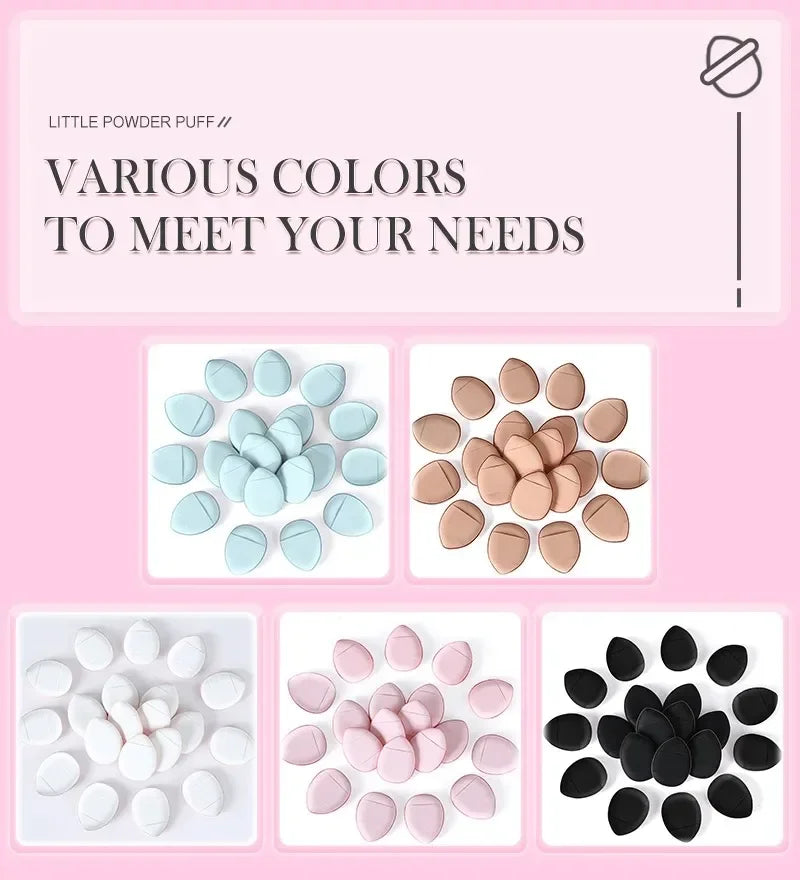 CNK 5/10Pcs Mini Finger Puff Foundation Small Air Cushion Powder Sponge Face Concealer BB Cream Cosmetic Applicator Makeup Tool