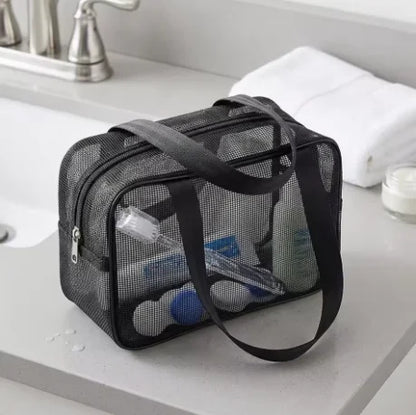 Large Capacity Mesh Shower Caddy Tote Bag Multifunctional Cosmetic Storage Portable Toiletry Organizer for Bathroom Organization