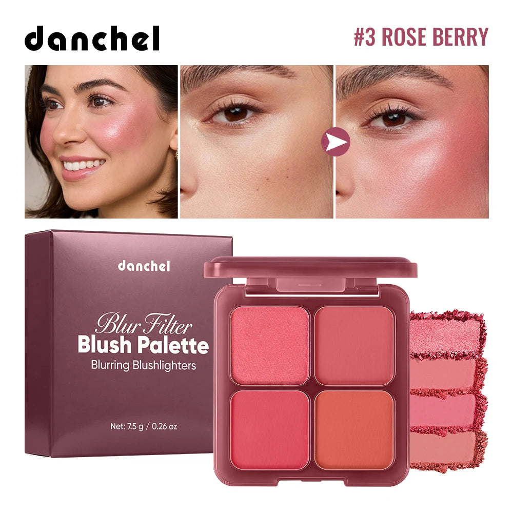 Festive Christmas Makeup Set Chocolate Lip Gloss PH Color Changing Lip Oil Blush Palette High Pigment Hydrating for Holiday Gift