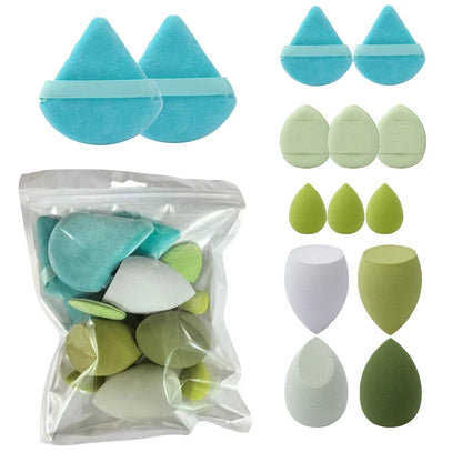 14Pcs Makeup Sponge Cosmetic Blender Beauty Egg Foundation Sponges Puff  Powder Puffs Make Up Accessories Women Makeup Tools