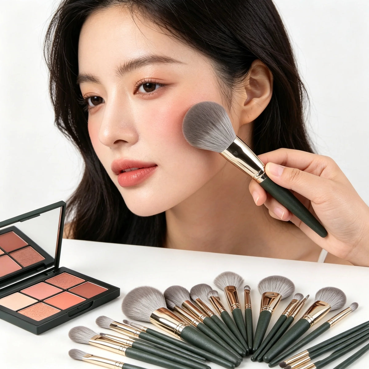 14‑Piece Makeup Brush Kit Professional Cosmetic Brushes Set for Eyeshadow Concealer Blush Multipurpose Beauty Tools
