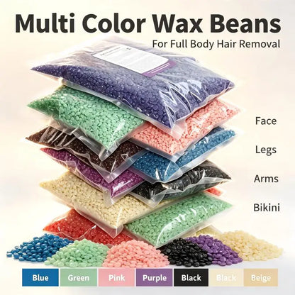 Multi Color Hard Wax Beans Painless Depilatory Wax No Strip Hair Removal Beads for Women Home Body Bikini Facial Wax Treatment