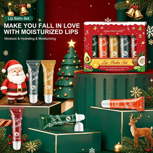 5 Piece Colored Lipstick Set - 5 Fragrance, Natural Finish, Moisturizing Lip Care, Lasting, Suitable for All Skin Types