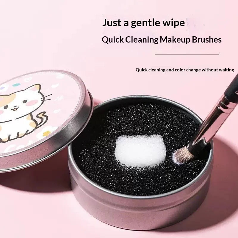 Portable Makeup Brush Cleaning Case Sponges Cosmetic Brush Color Remover Tool Eyeshadow Washing Drying Accessory