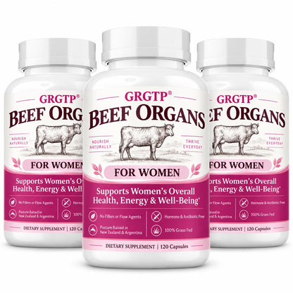 Beef Organs Supplement - Hormone Balance, Supports Women's Overall Health, Energy & Wellbeing, Promote Cellular Energy,Vitality