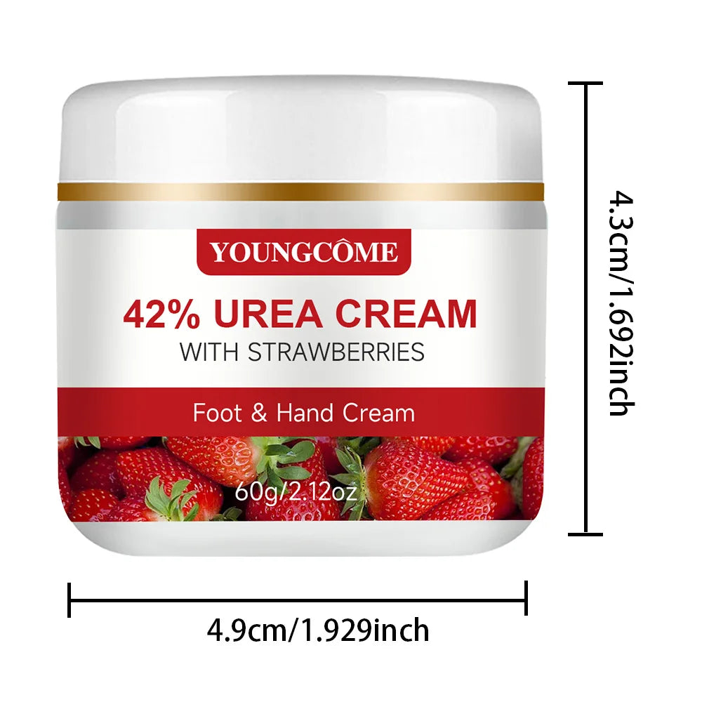 42% urea strawberry hand and foot cream,moisturizes andsmooths your hands and feet,suitable for men and women of all skin types
