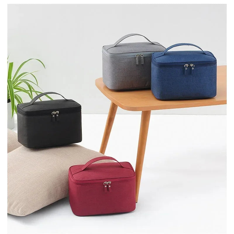 New Business Trip Men's Toiletry Bag Double Layer Large Capacity Cosmetic Bag Oxford Cloth Storage Bag Portable Handbag