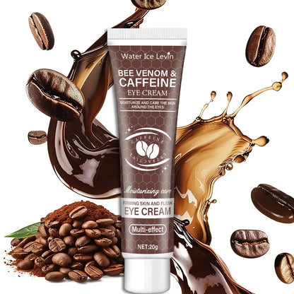 Natural Caffeine Powerful Moisturizing Firming Eye Cream 20g for Puffy and Dark Circles Post-Lifting Area after Using, Reduce Wrinkles and Aging, Light Beige Relaxation