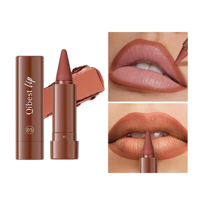 Twist Up Lip Liner Lipstick Pen Multipurpose Powder Blusher Velvet Matte Waterproof Lip Contour Non Stick Cup Lip Rouge Makeup