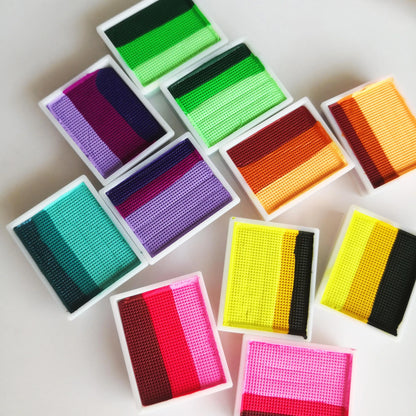 Professional Body Art 12 Colors Pastel Neon UV Color Rainbow Split Cake Face Paint Palette for Halloween Christmas