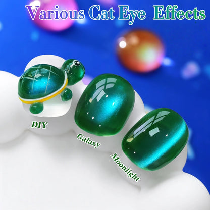 Elegant HL Reflective Cat Eye Gel Nail Polish Set A Magnetic Gel Polish That Delivers a Mesmerizing Cat Eye Effect, Easy So