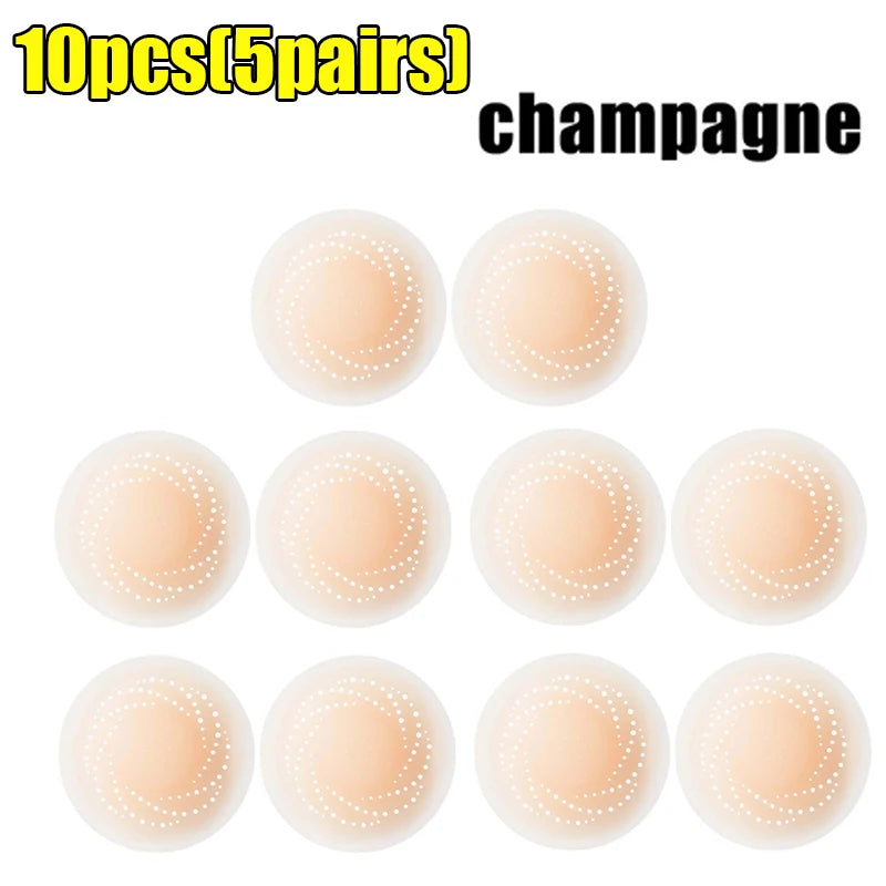 2-10PCS Invisible Self Adhesive Chest Paste Reusable Breathable Breast Sticker Strapless Lift Up Bra Pad Silicone Nipple Cover
