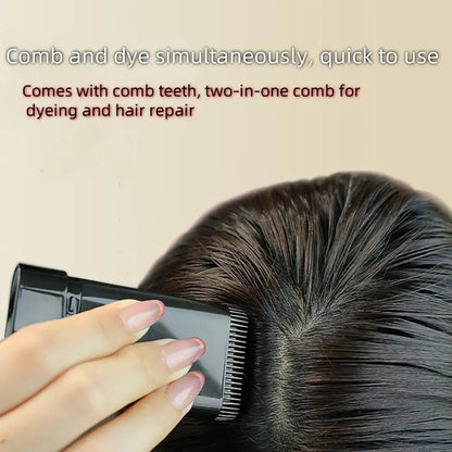 New Waterproof Comb Hair Dye Black Color Easy to Use Hair Colouring Cream Sweat-proof 2 in 1 Instant Dye for Gray Hair Coverage