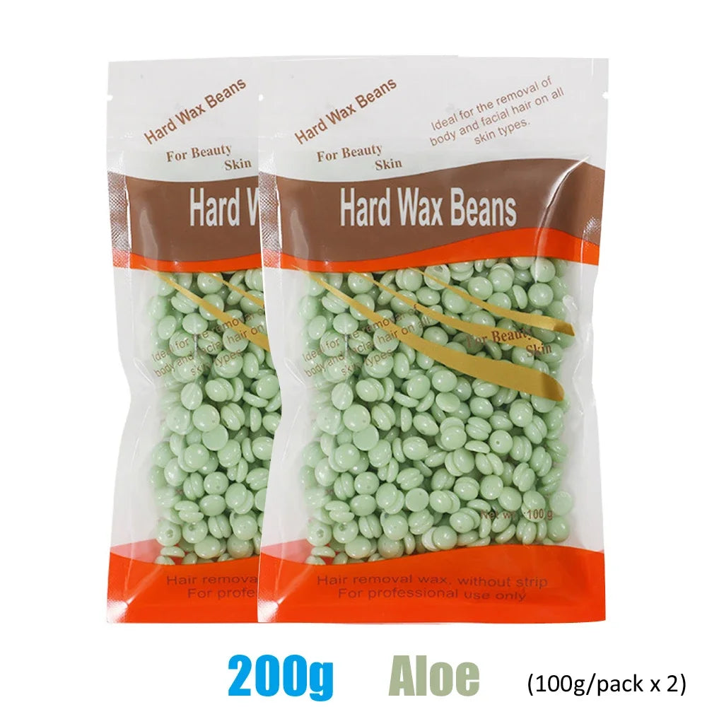 50/200/500g Painless Hard Wax Beans Depilatory Wax Beads Effective Hair Removal For Face Leg Bikini Body Home Wax Kit Supply