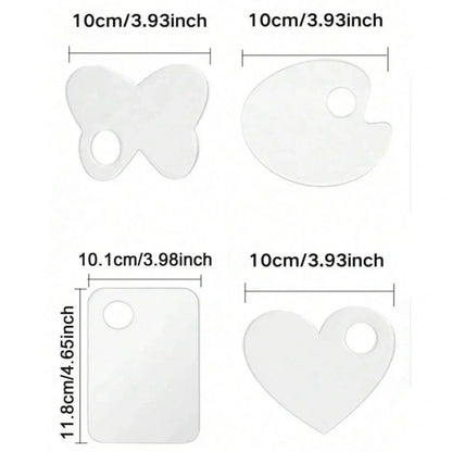 Clear Acrylic Makeup Mixing Palette Portable Multifunction Cosmetic Foundation Art Blending Palette for Eyeshadow Lipstick Nail