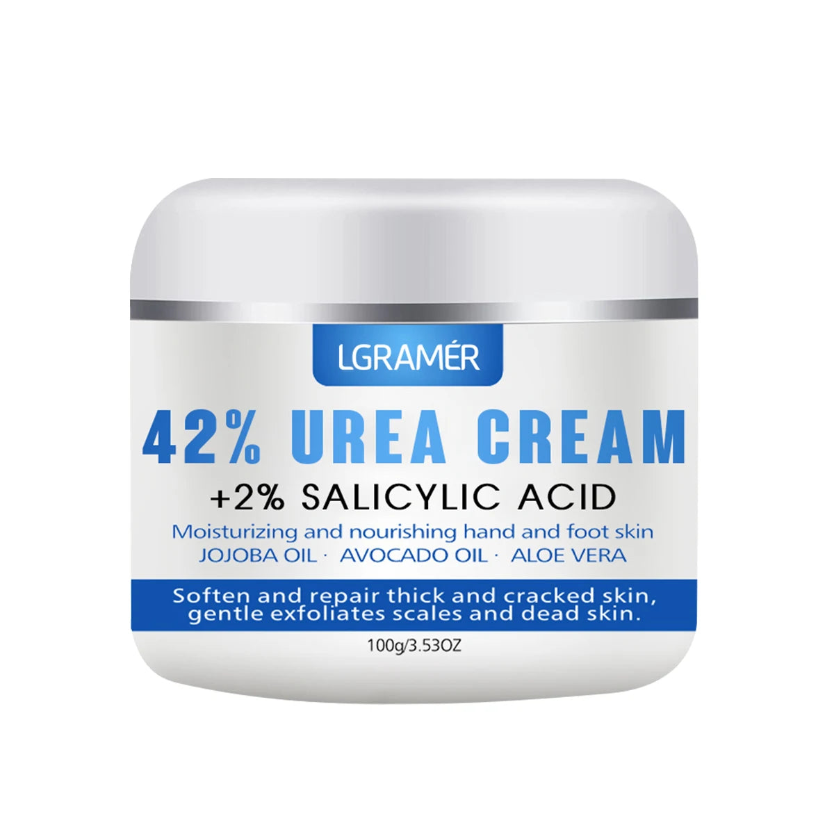 LGRAMER Urea Hand and Foot Cream Softens and Moisturizes Skin Relieves Dryness Repairs Cracks Exfoliates and Deeply Penetrates
