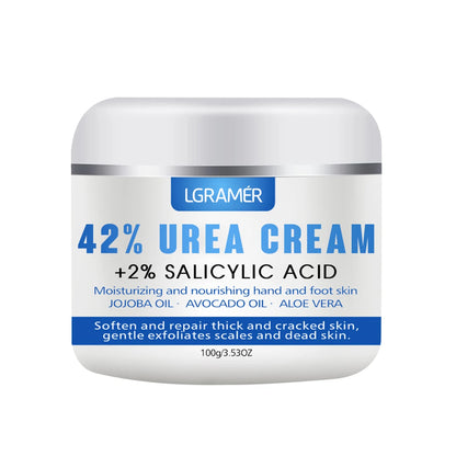 LGRAMER Urea Hand and Foot Cream Softens and Moisturizes Skin Relieves Dryness Repairs Cracks Exfoliates and Deeply Penetrates