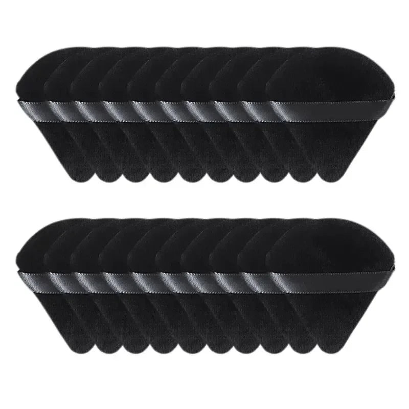 2/5/10/20Pcs Triangle Velvet Powder Puff Mini Face Makeup Sponge Washable Lightweight Cosmetics