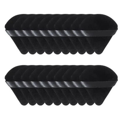 2/5/10/20Pcs Triangle Velvet Powder Puff Mini Face Makeup Sponge Washable Lightweight Cosmetics