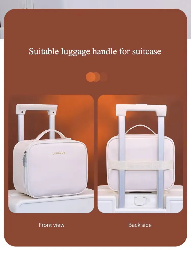 2026 New Fashion Large Capacity PU Zipper Storage Makeup Bags Portable Travel Tote for Bag Makeup Brush Cosmetic Case