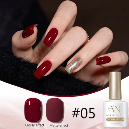 MN 12ML 1-21PCS Hot Selling Red through Half the Sky Cat Eye Nail Polish New Whitening Glass Bead Cat Eye Nail Polish Nail Art