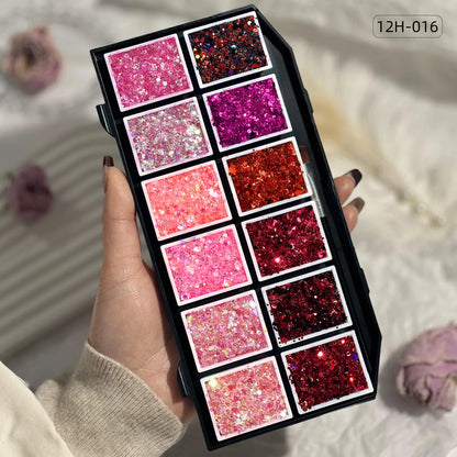 Christmas Sequins Decorative Body Cream Luminous Holographic Multicolor UV Chunky Glitter Gel Paste Palette