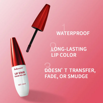 Peel Off Lip Stain Tattoo Tint Long Lasting Waterproof Smudge Transfer Proof Rich Pigment Natural Vivid Lip Color Lightweight Daily Lip Makeup Cosmetic