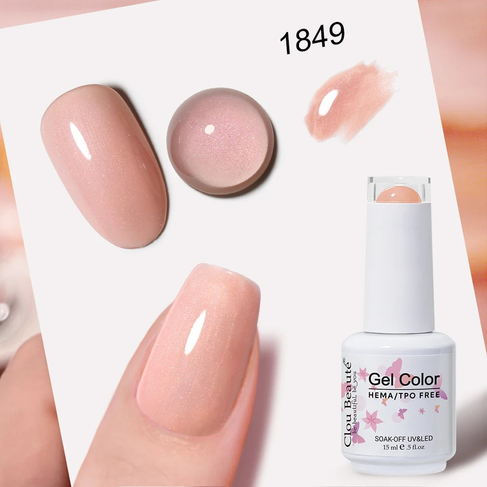 Clou Beaute 15ml Nail Gel Polish Vernis Semi Permanent UV Soak off Varnish Tpo Free Nail Polish Nail Art Gel Lacquer