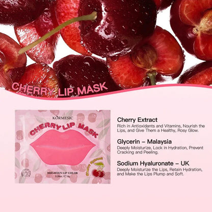 KORMESIC Fruit Moisturizing Lip Mask, Plump Lips Anti-Wrinkles, Nourishing Hydrating Lip Patches, Overnight Lip Care Treatment