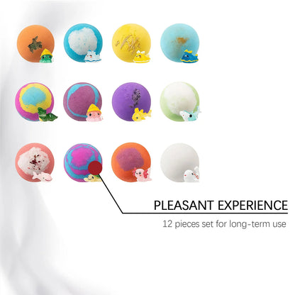 Kids Bath Bombs Hidden Surprise Colorful Rich Bubble kids Funny Relaxing Bath Toys Children Holiday Gift Set Ocean Bubble Bath