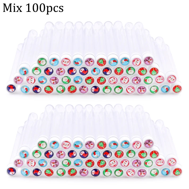 Christmas Eyelash Brush Tube Reusable Eyebrow Brushes Mascara Wand Dust-proof Cleaner Storage Cosmetics Makeup Tools